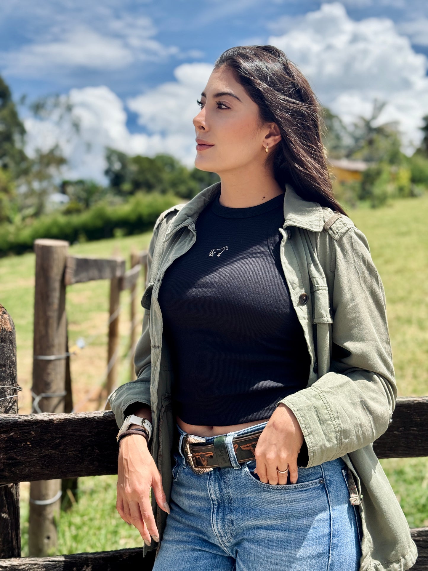 TANKTOP NEGRO CABALLO