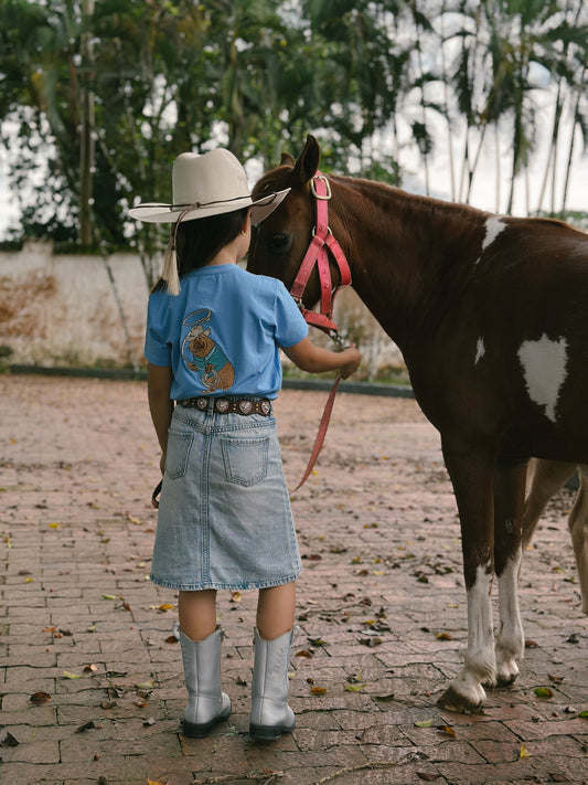 KIDS CAMISETA AZUL LAZO