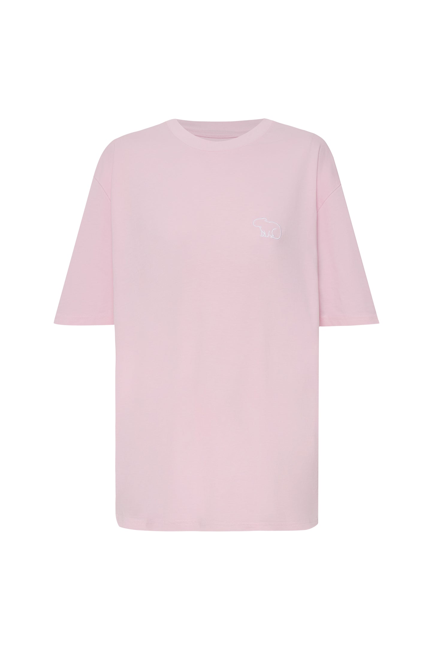 CAMISETA ROSADA CHIGUIRO BLANCO