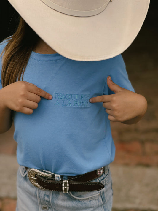 KIDS CAMISETA AZUL LAZO